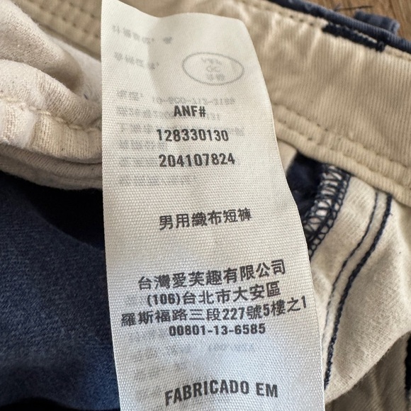 Abercrombie & Fitch Men’s Classic Shorts Navy Blue, Size 32 Excellent Condition! - Picture 5 of 5